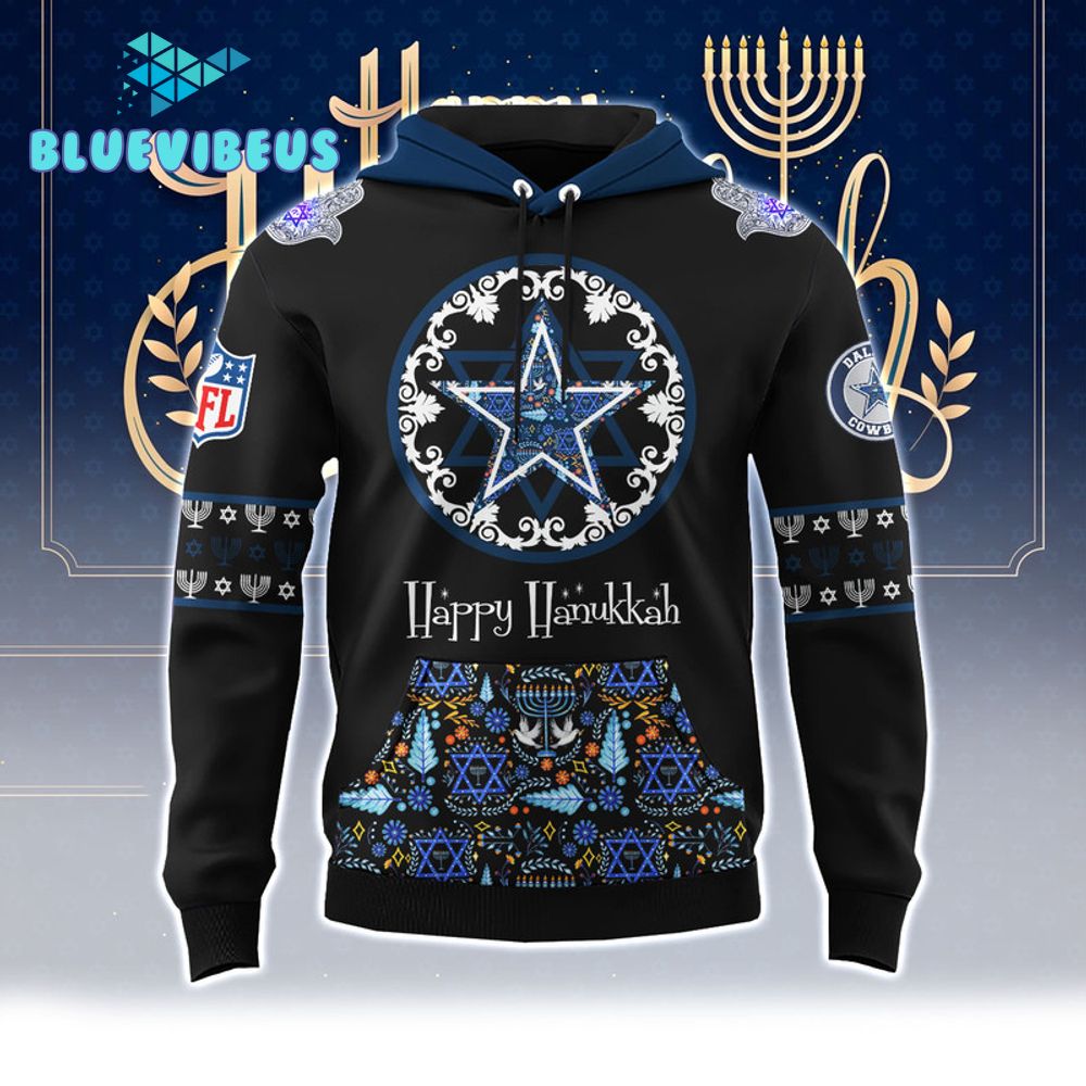 Dallas Cowboys NFL Happy Hanukkah Holiday New Hoodie