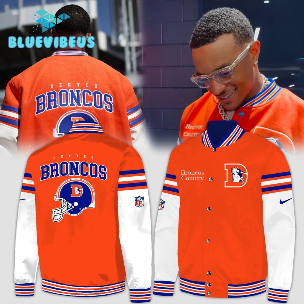 Denver Broncos Patrick Surtain Orange Baseball Jacket