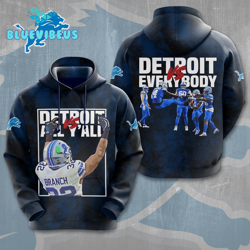 Detroit Lions NFL Detroit Everybody Dark Blue Hoodie