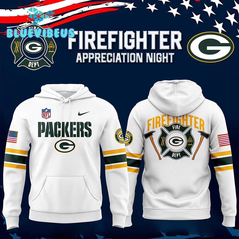 Green Bay Packers 2024 Firefighter Appreciation Night White Hoodie