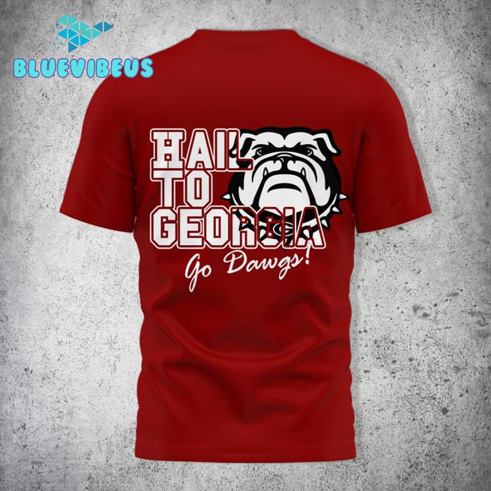 Hail To Georgia Bulldogs Football Red Shirt