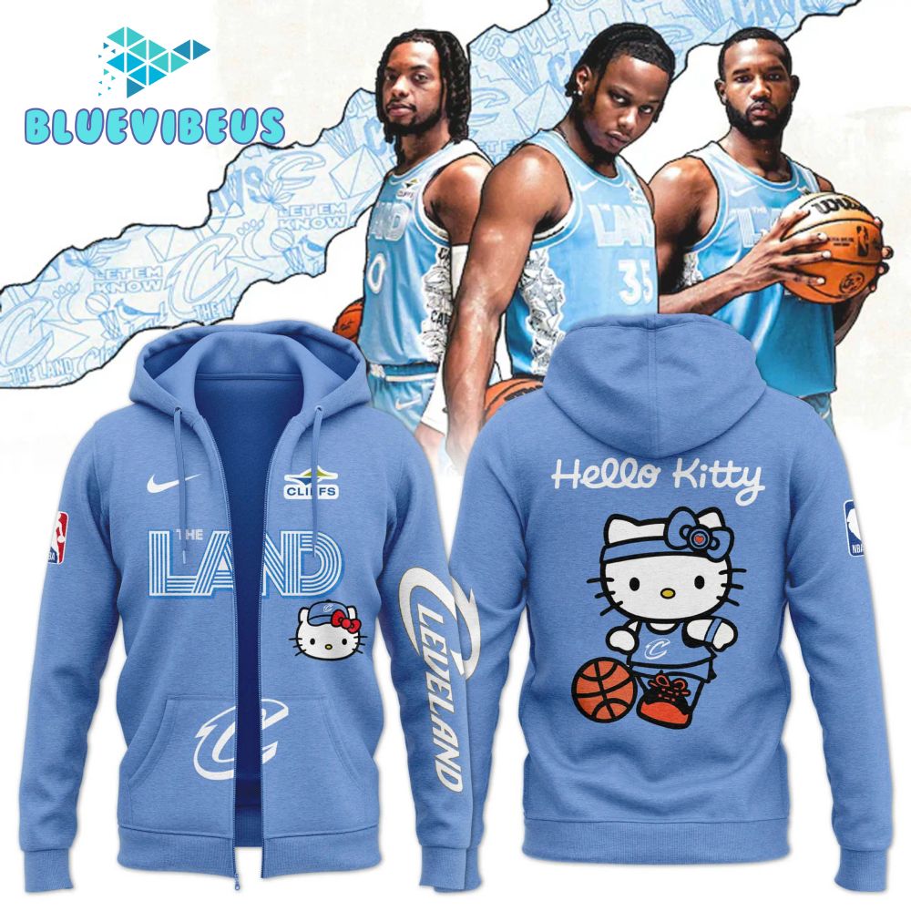 Hello Kitty x Cleveland Cavaliers Nike Blue Zip Hoodie