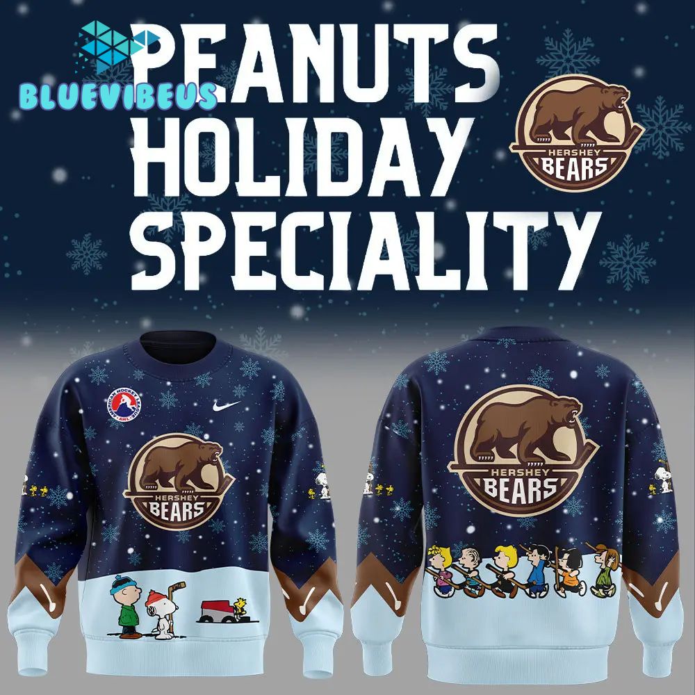 Hershey Bears Peanuts & Snoopy Night Dark Blue Sweatshirt