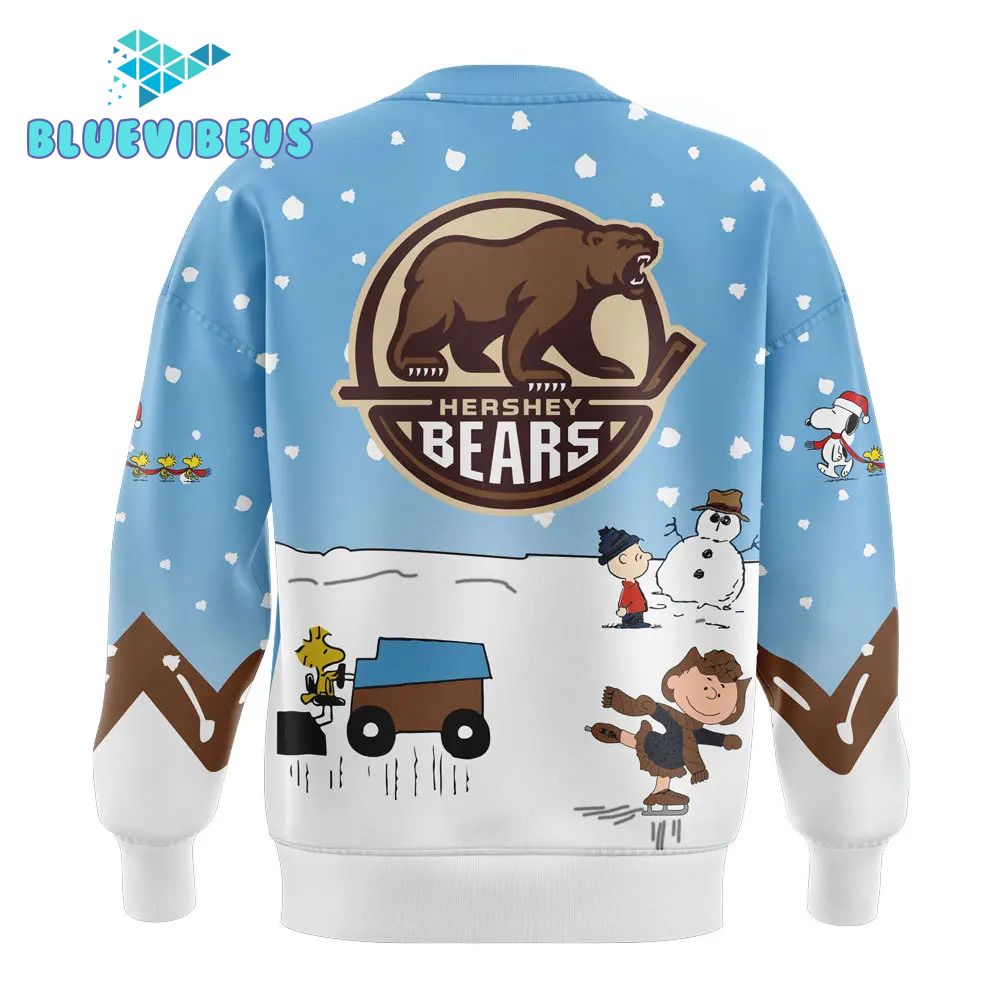 Hershey Bears Peanuts & Snoopy Night Light Blue Sweatshirt