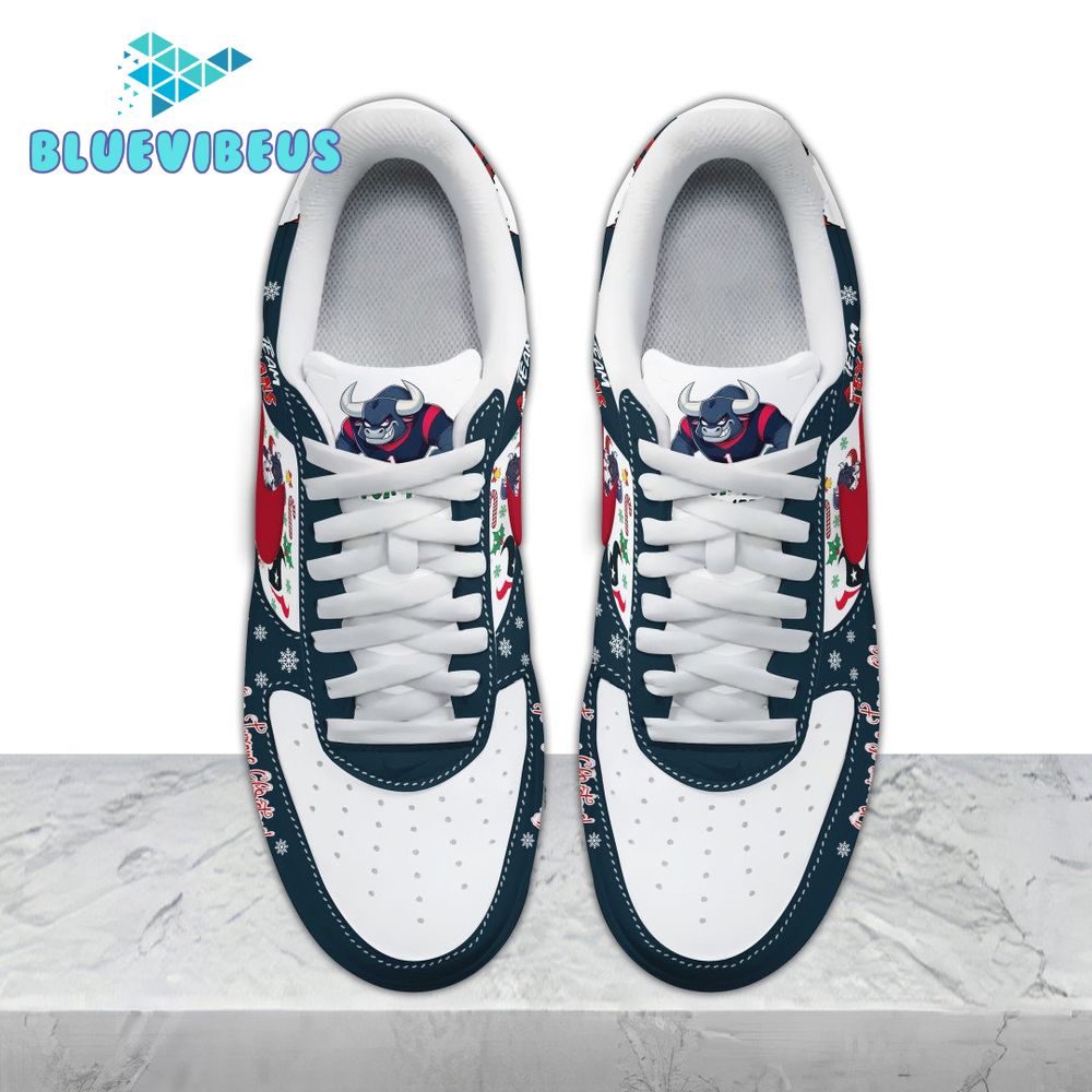 Houston Texans Merry Christmas Air Force 1 Sneakers