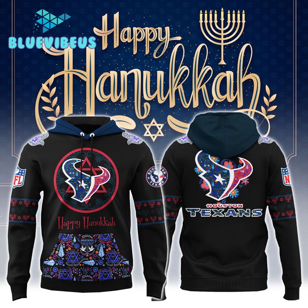 Houston Texans NFL Happy Hanukkah Holiday New Hoodie