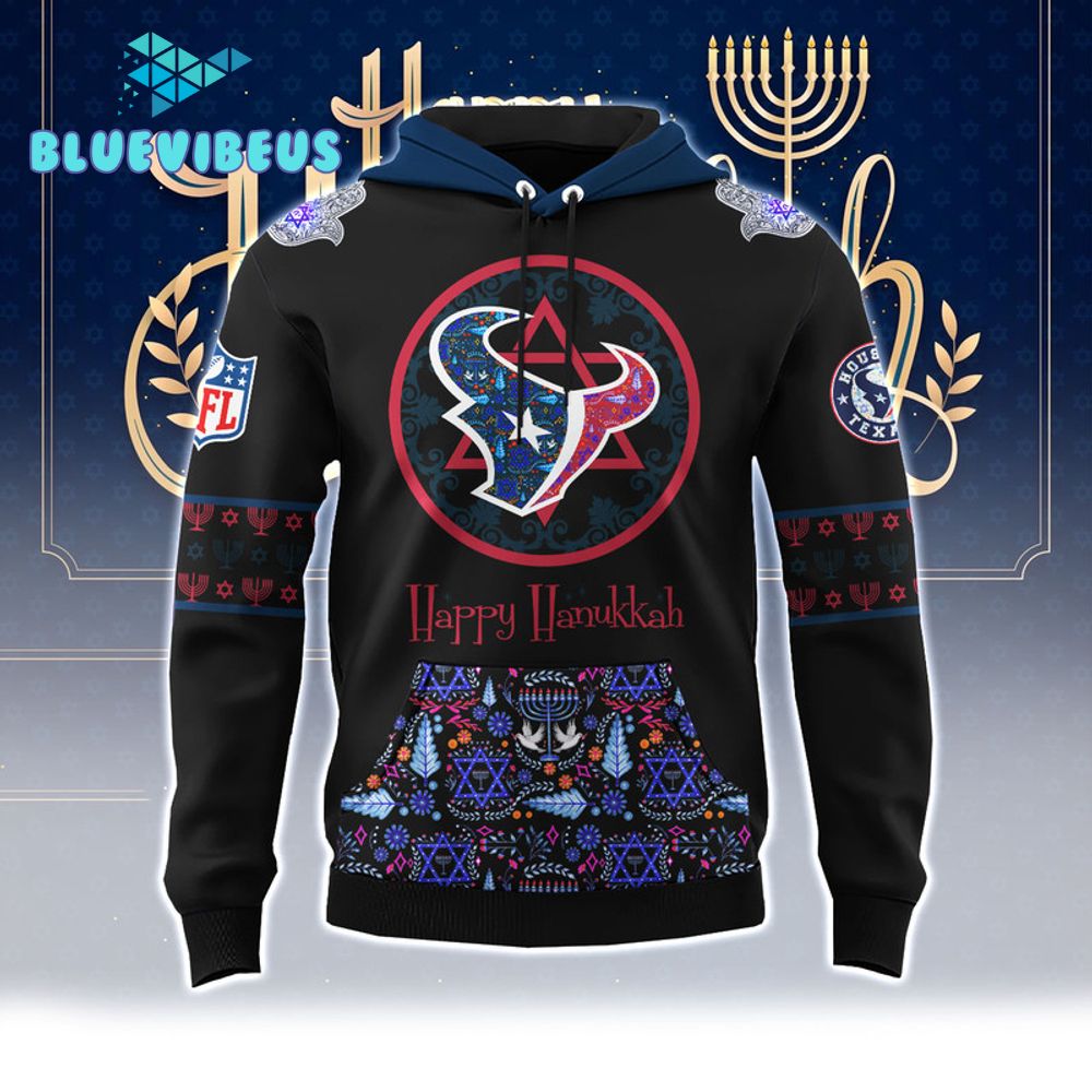 Houston Texans NFL Happy Hanukkah Holiday New Hoodie