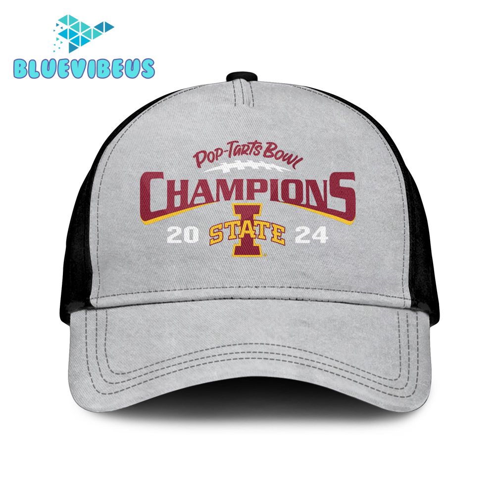 Iowa State Bowl Champions 2024 Gray Hoodie, Cap