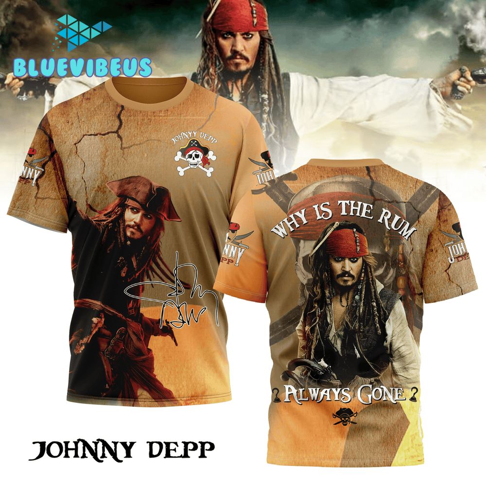 Johnny Depp Pirates of the Caribbean 3D Shirt