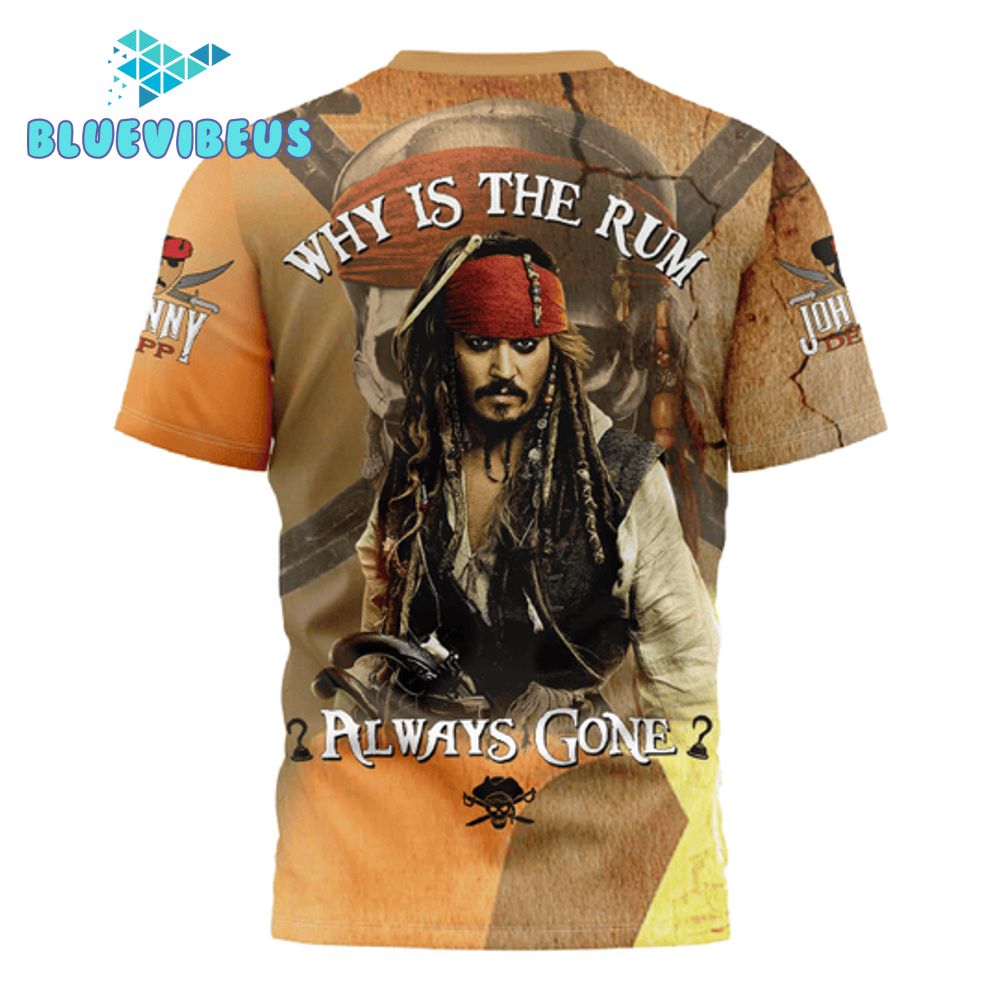 Johnny Depp Pirates of the Caribbean 3D Shirt