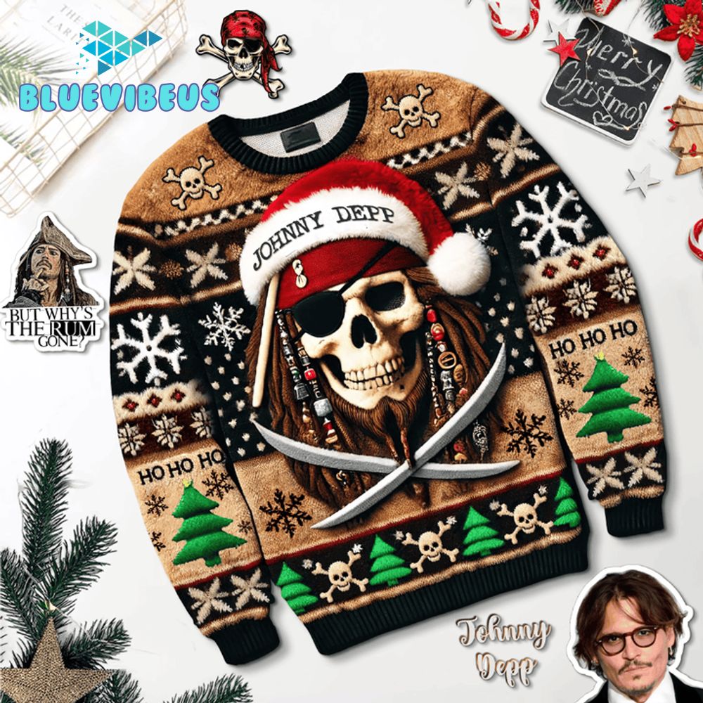 Johnny Depp Pirates of the Caribbean Christmas Sweater