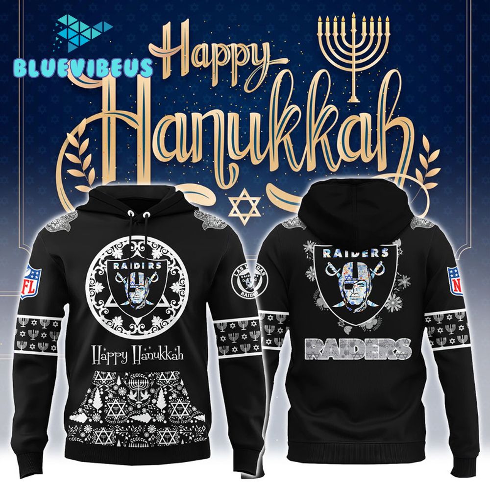 Las Vegas Raiders NFL Happy Hanukkah Holiday New Hoodie