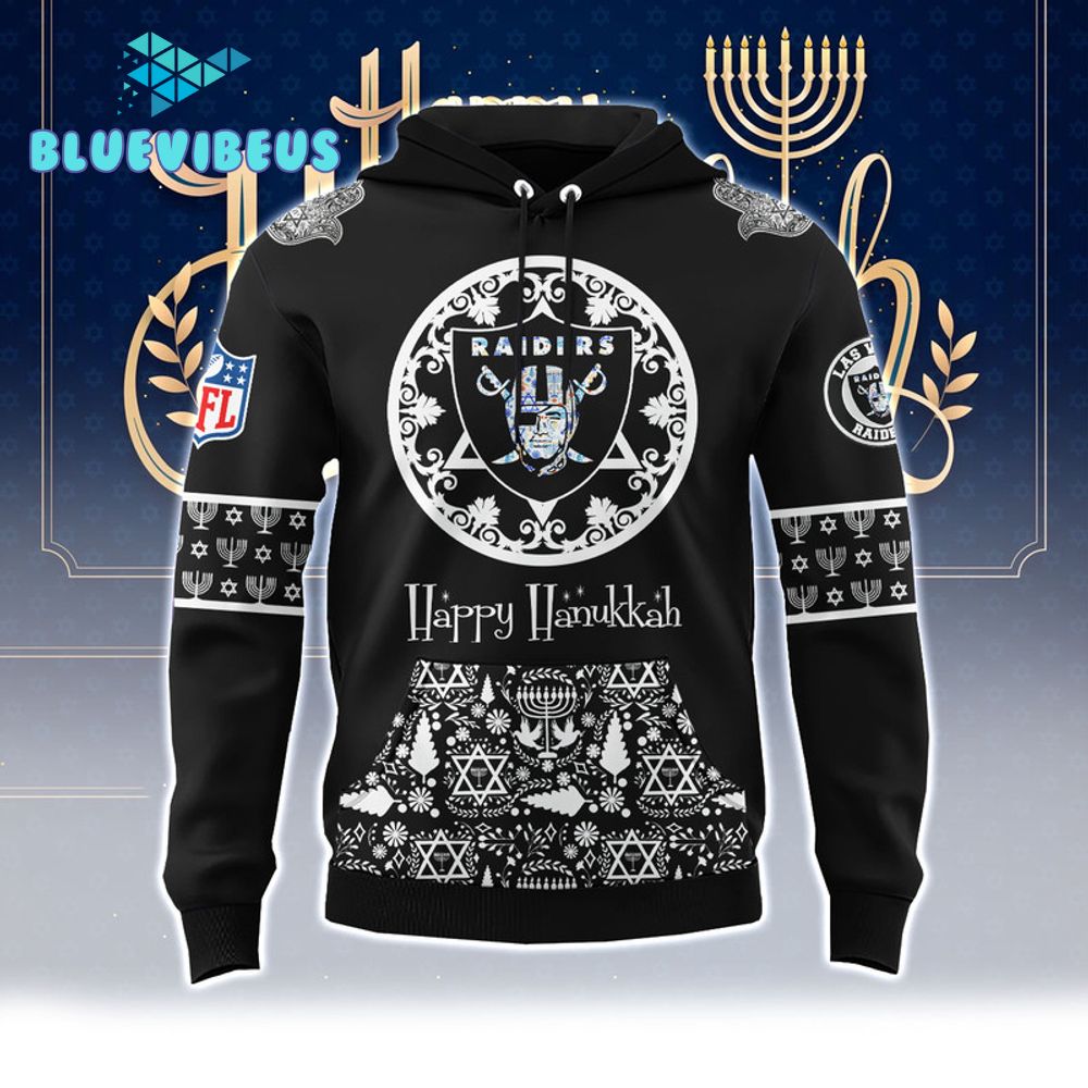 Las Vegas Raiders NFL Happy Hanukkah Holiday New Hoodie