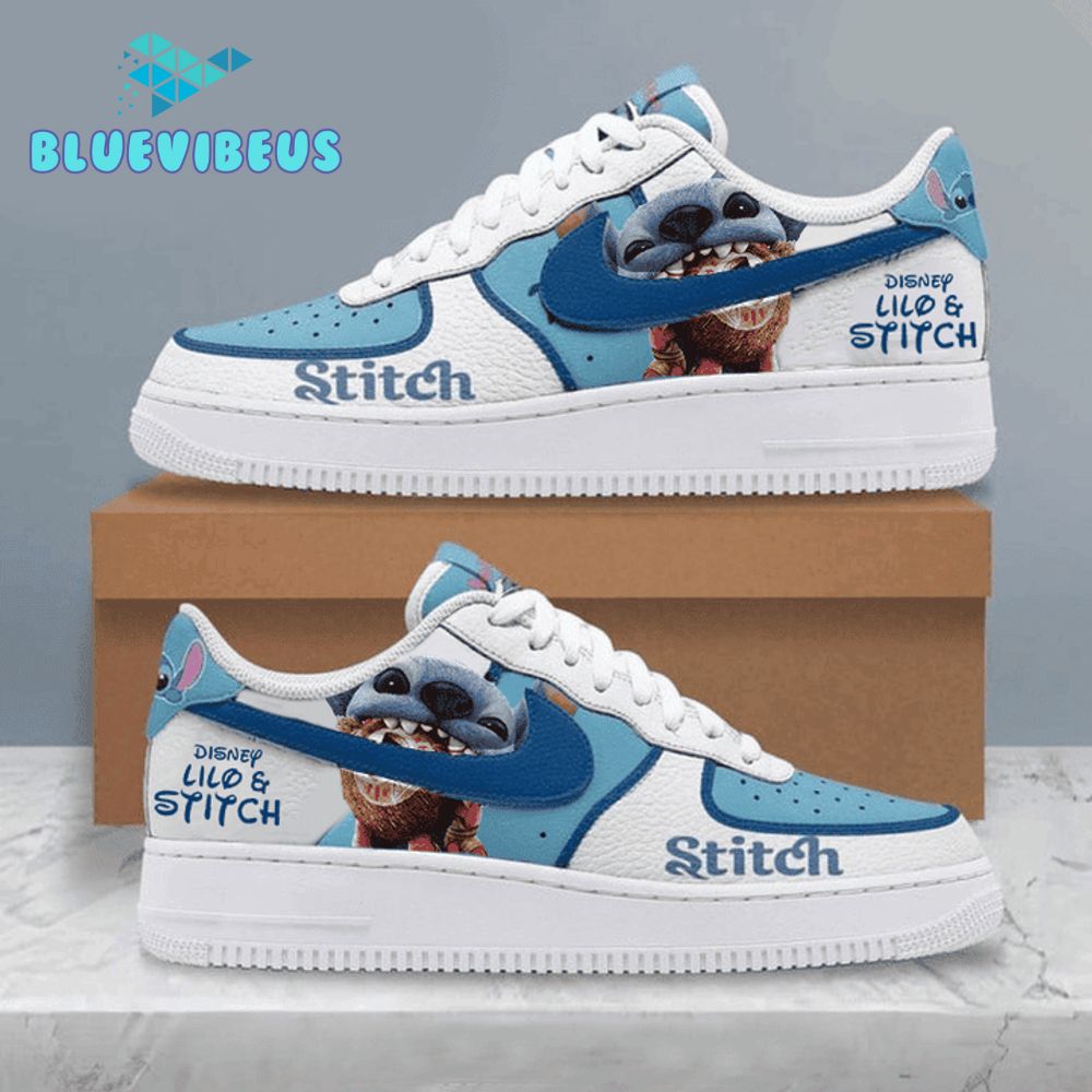 Lilo & Stitch Disney Blue Air Force 1 Sneakers