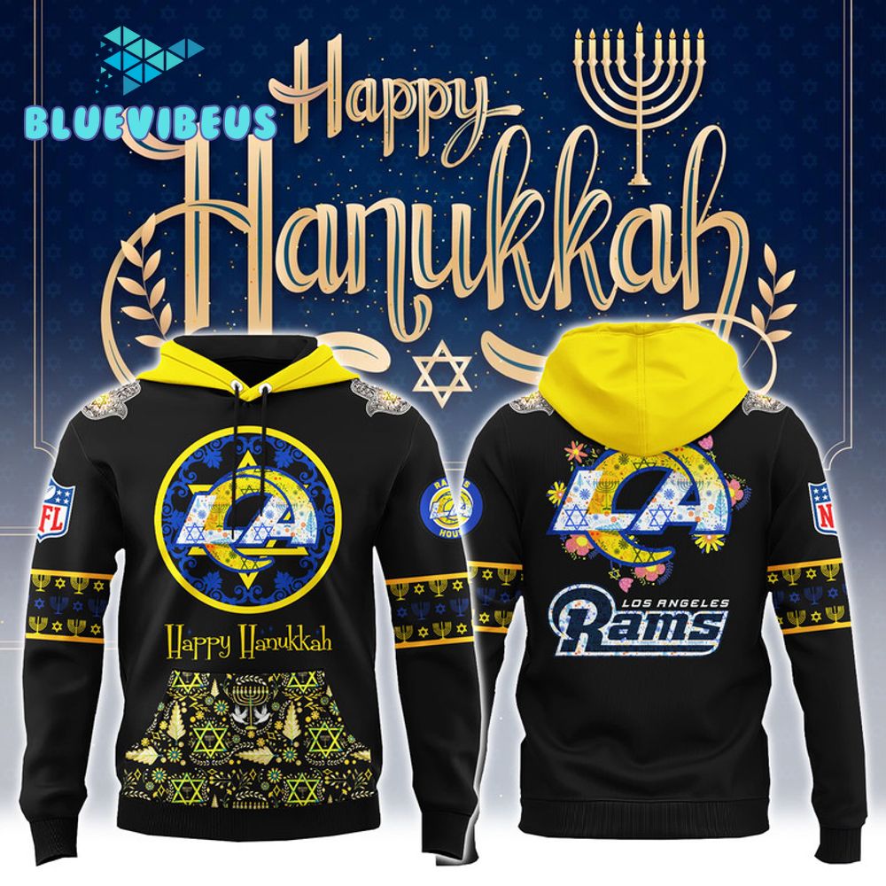 Los Angeles Rams NFL Happy Hanukkah Holiday New Hoodie