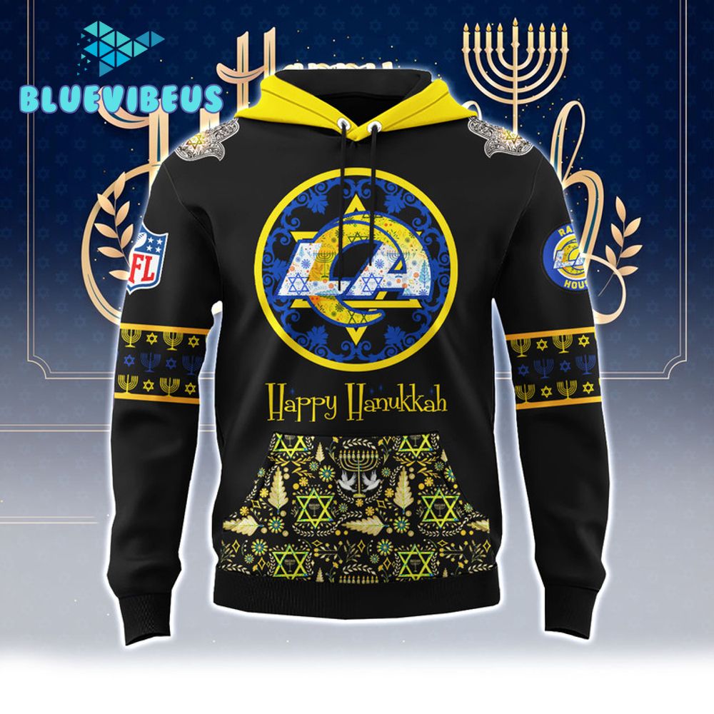 Los Angeles Rams NFL Happy Hanukkah Holiday New Hoodie