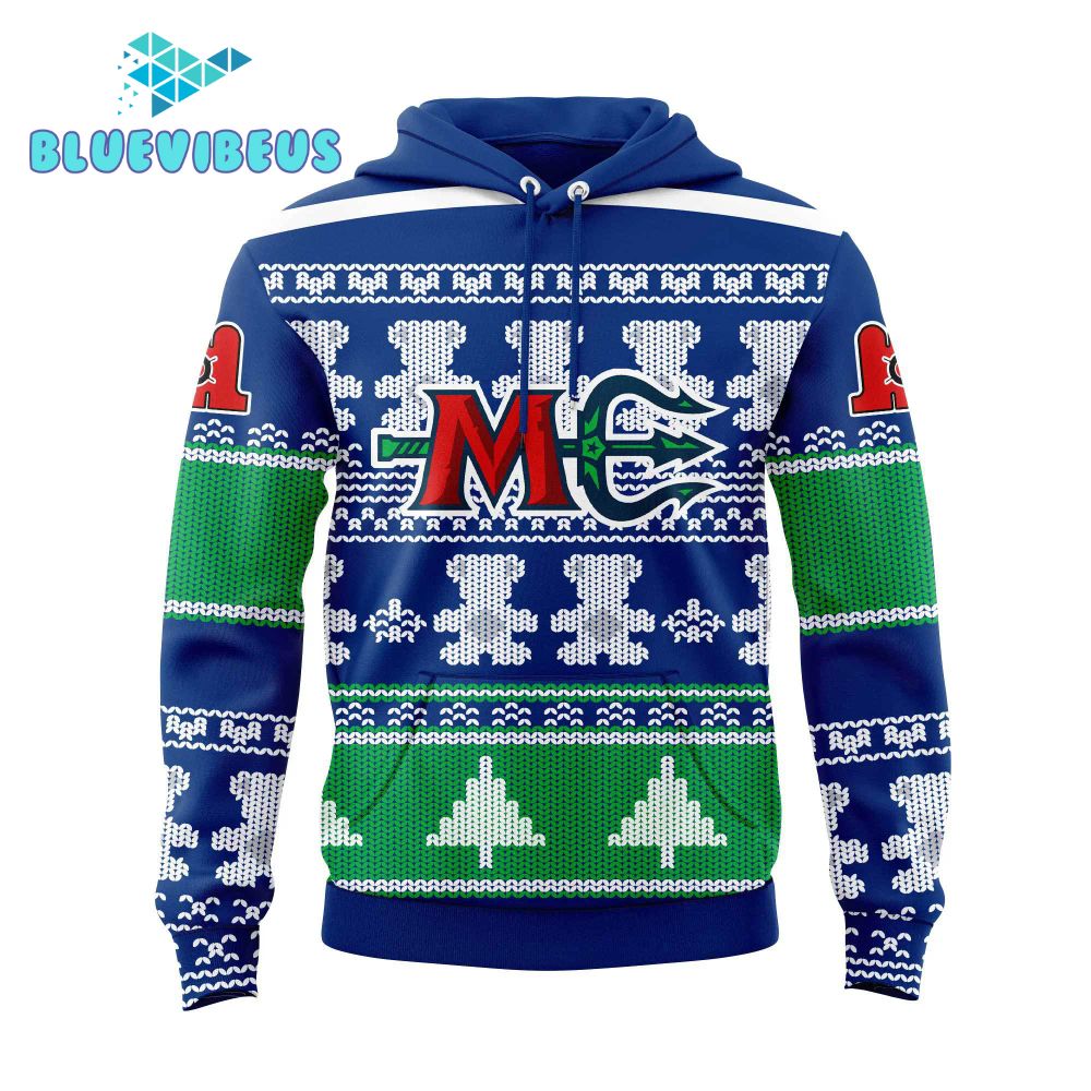 Maine Mariners Teddy Bear Toss Game Christmas Hoodie, Pants, Cap