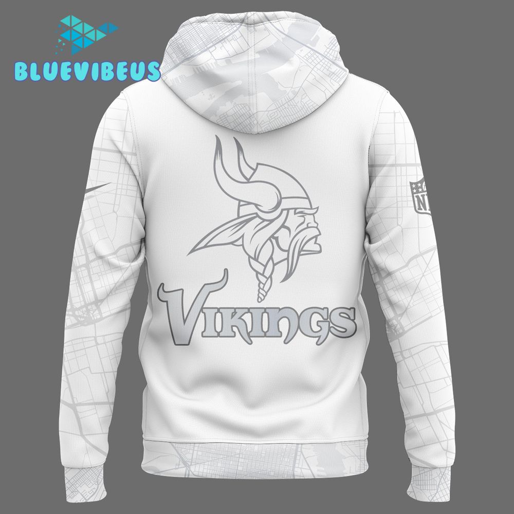 Minnesota Vikings Winter White Hoodie 2024