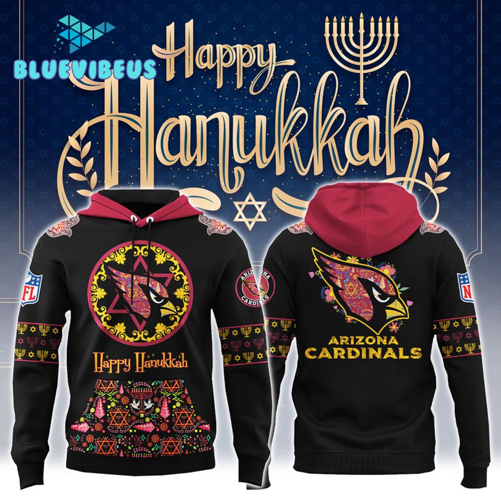 NFL Arizona Cardinals Happy Hanukkah Holiday Hoodie