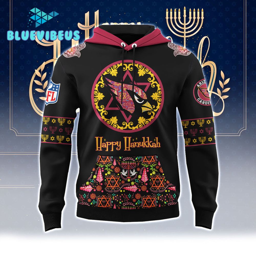 NFL Arizona Cardinals Happy Hanukkah Holiday Hoodie