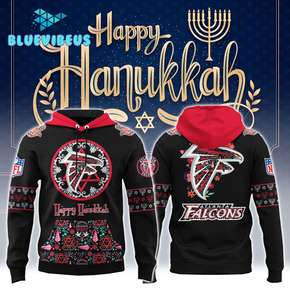 NFL Atlanta Falcons Happy Hanukkah Holiday Hoodie