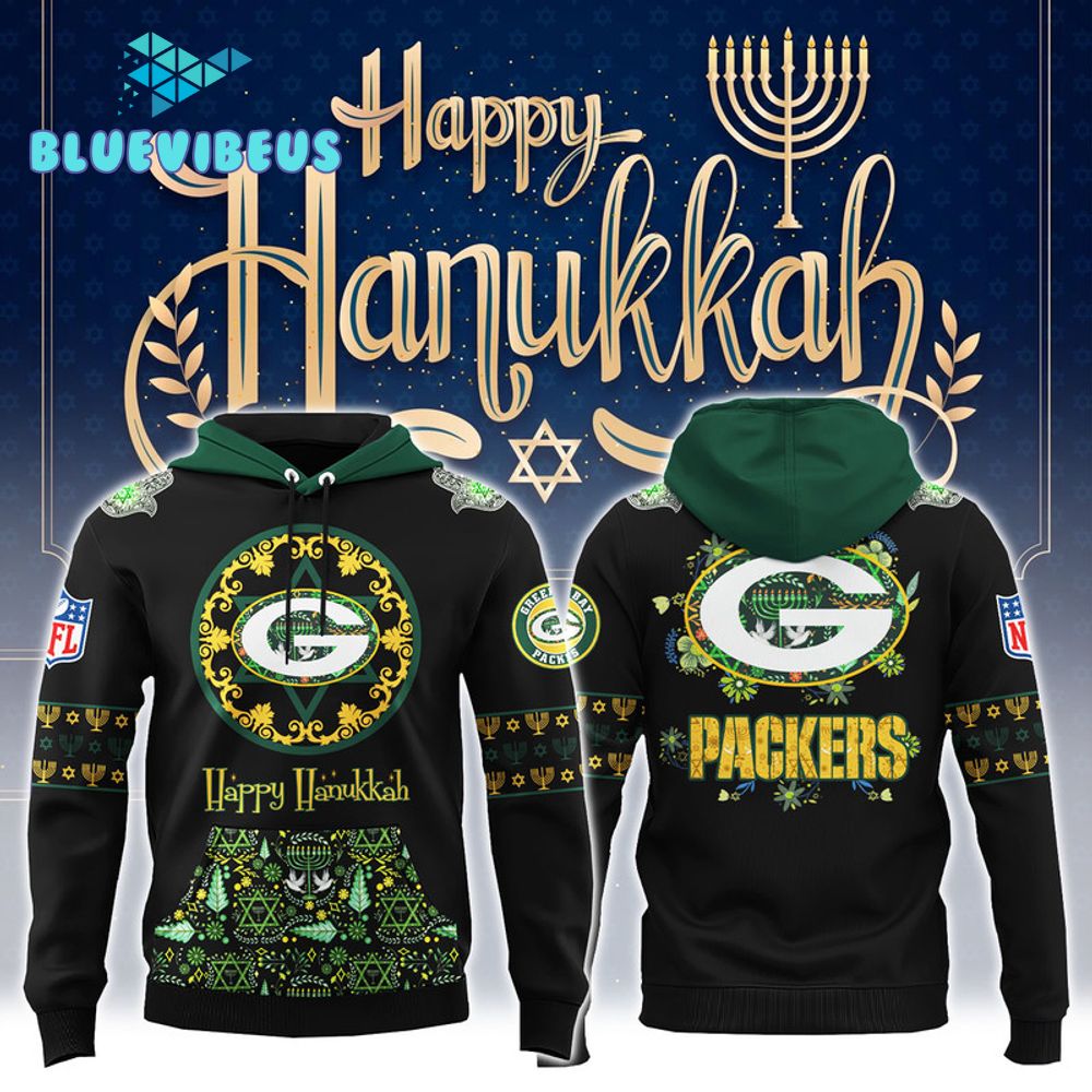 NFL Green Bay Packers Happy Hanukkah Holiday Hoodie