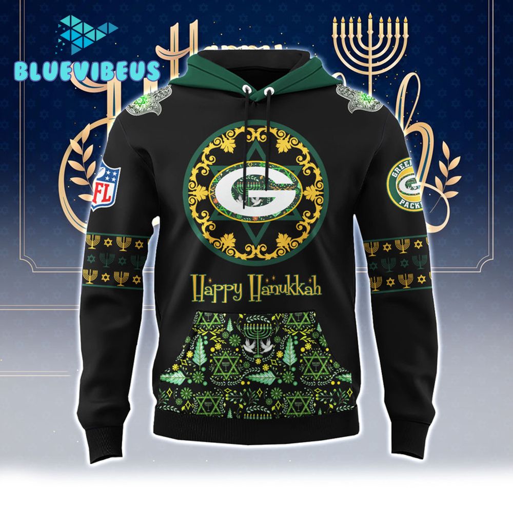 NFL Green Bay Packers Happy Hanukkah Holiday Hoodie