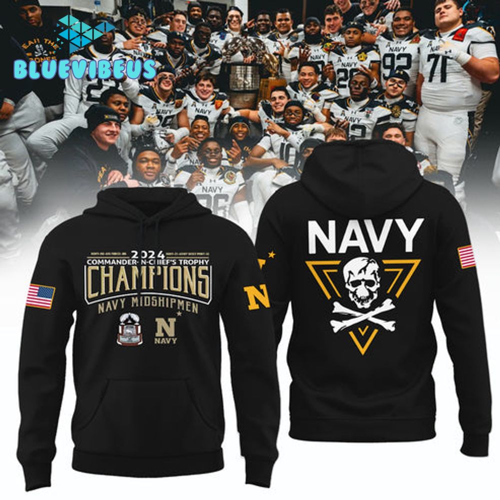 Navy Midshipmen 2024 Commander-In-Chief’s Trophy Champions White Hoodie