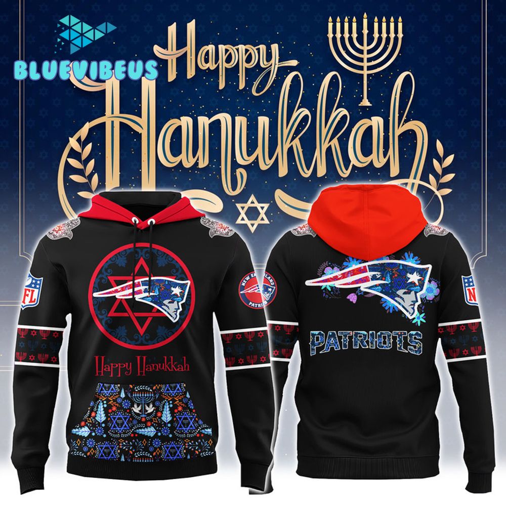 New England Patriots NFL Happy Hanukkah Holiday New Hoodie