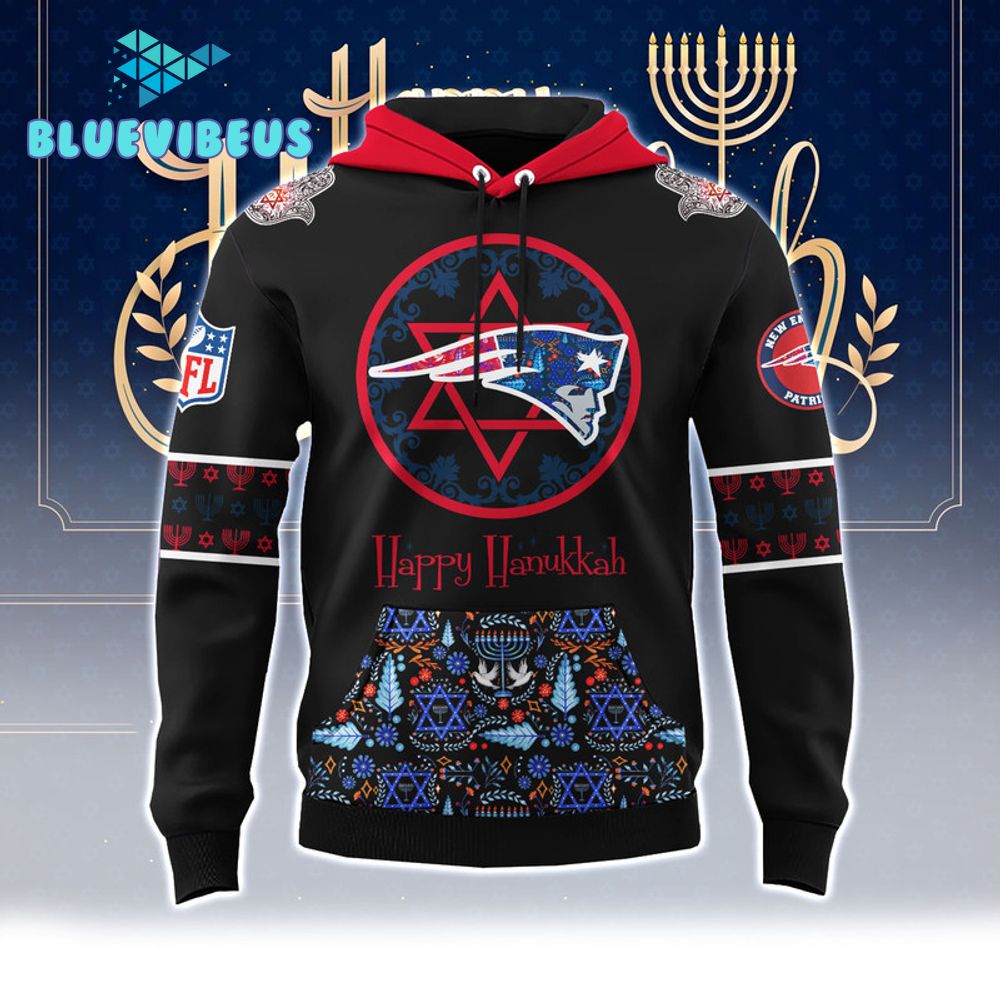 New England Patriots NFL Happy Hanukkah Holiday New Hoodie