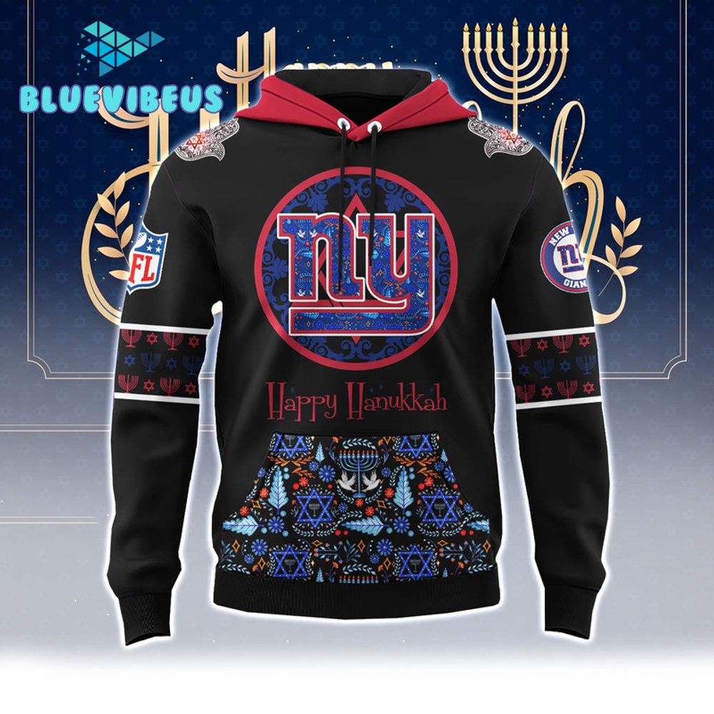 New York Giants NFL Happy Hanukkah Holiday New Hoodie