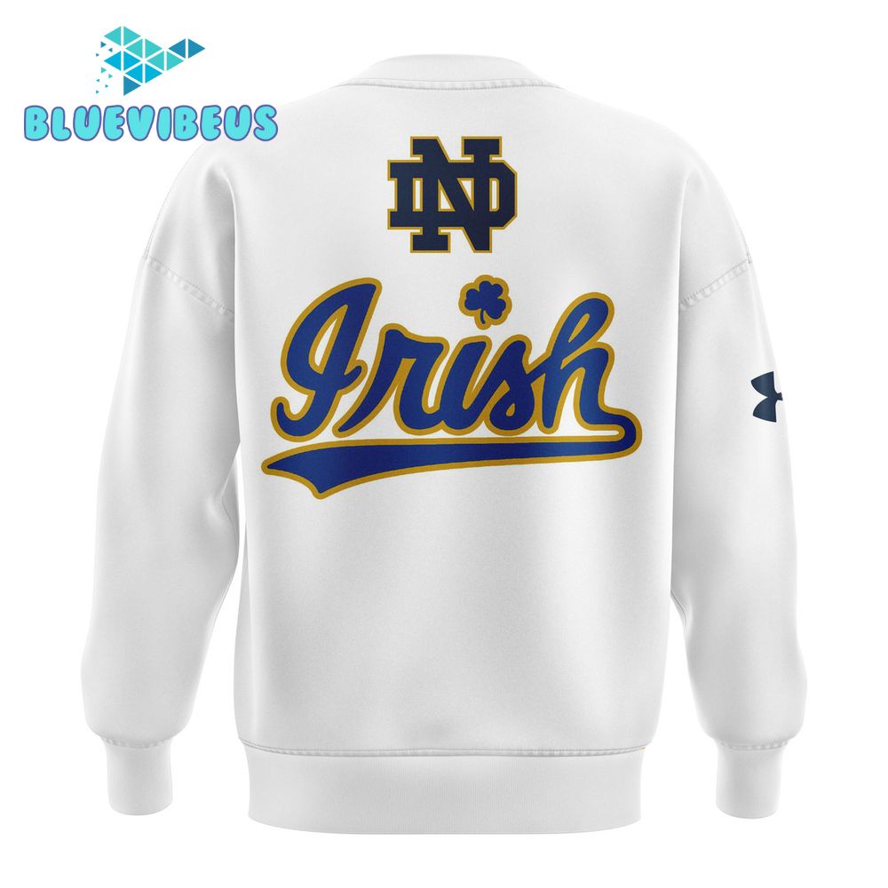 Notre Dame Football Coach Marcus Freeman White Sweatshirt