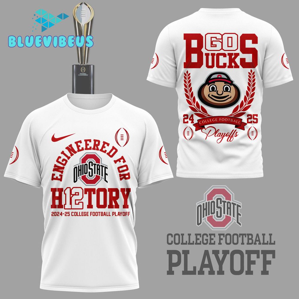 Ohio State 2024-25 College Football Playoff White Shirt