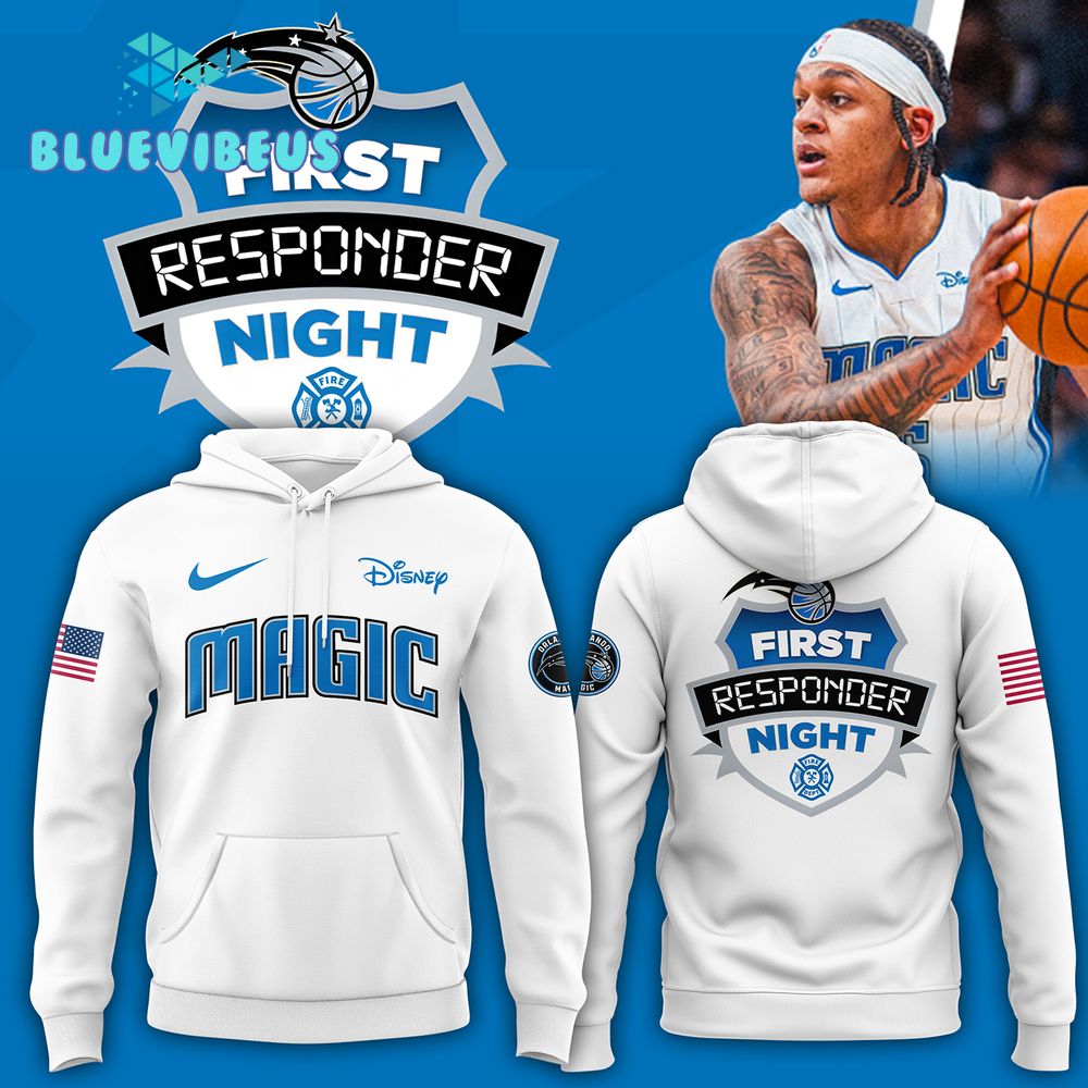 Orlando Magic 2024 First Responders Night White Hoodie