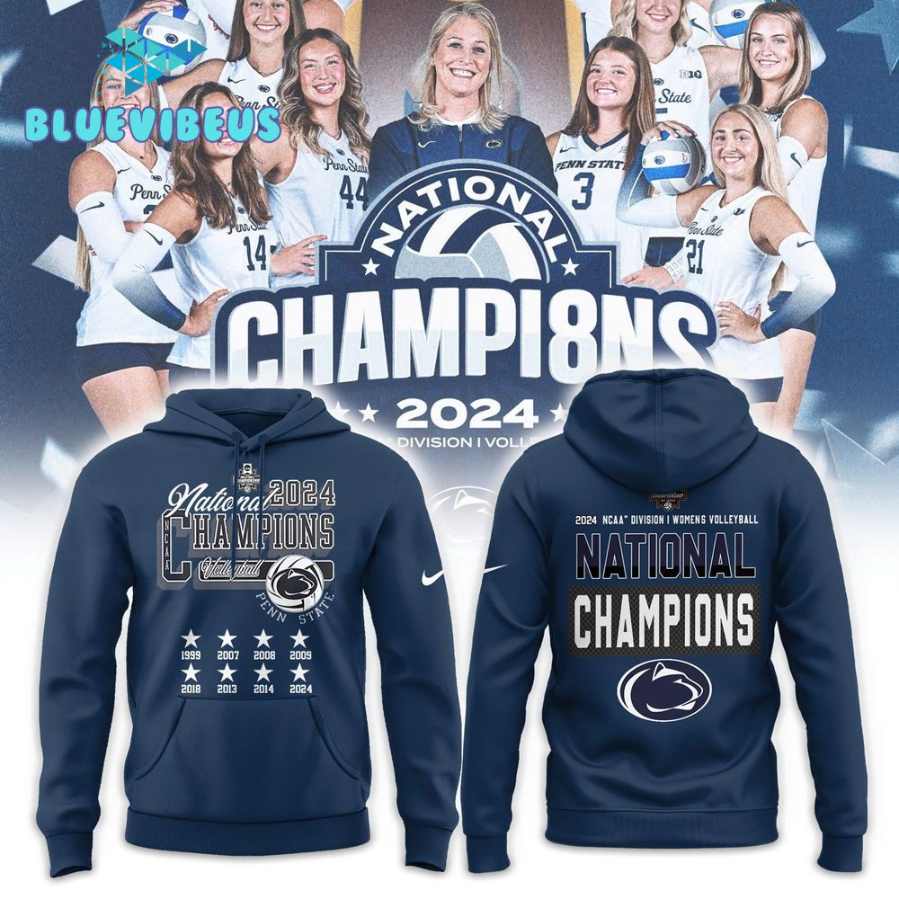 Penn State Nittany Lions 2024 NCAA Volleyball National Champions Hoodie, Pants, Cap