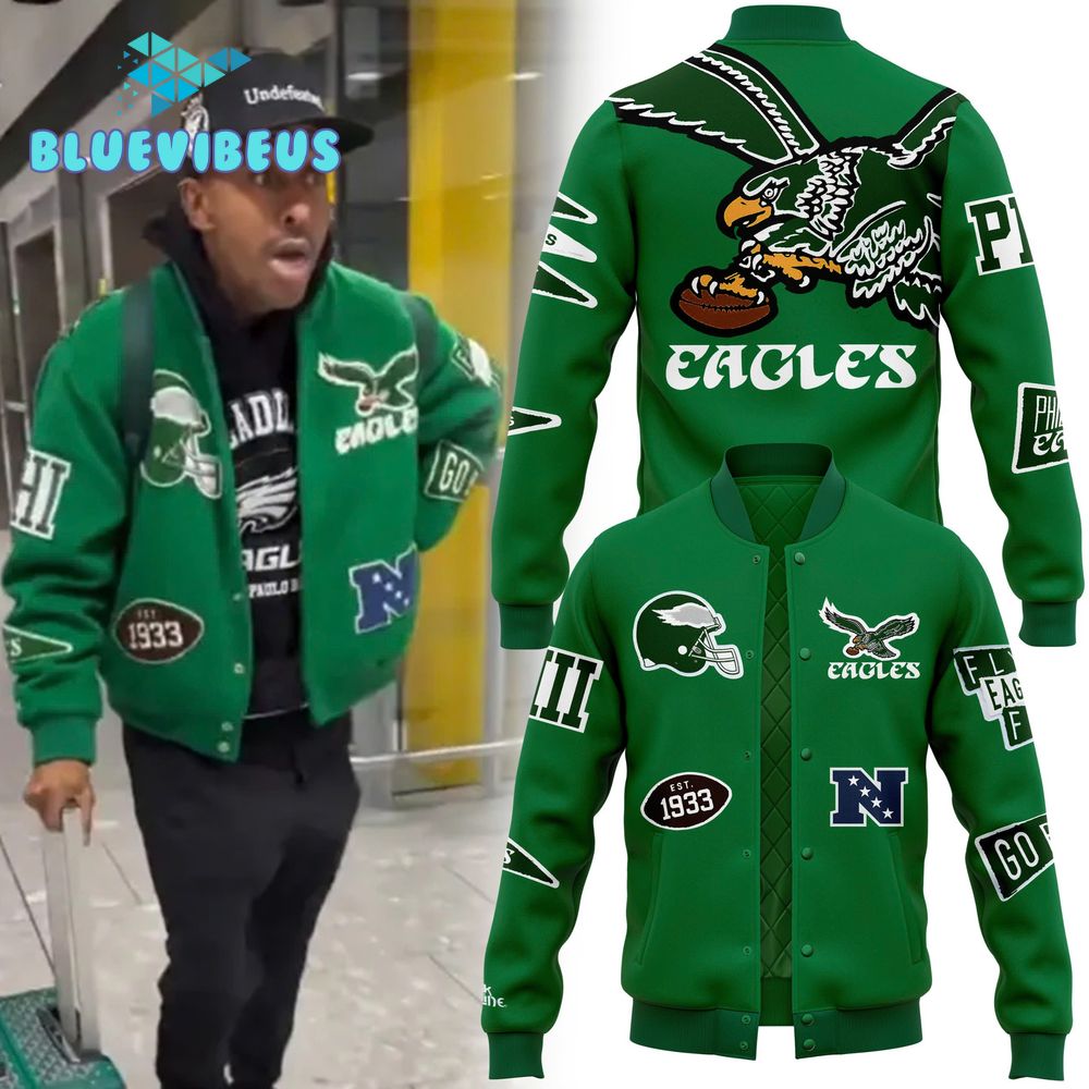 Philadelphia Eagles Kelly Green Baseball Jacket