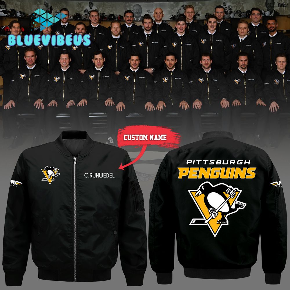 Pittsburgh Penguins Personalized Baseball Jacket