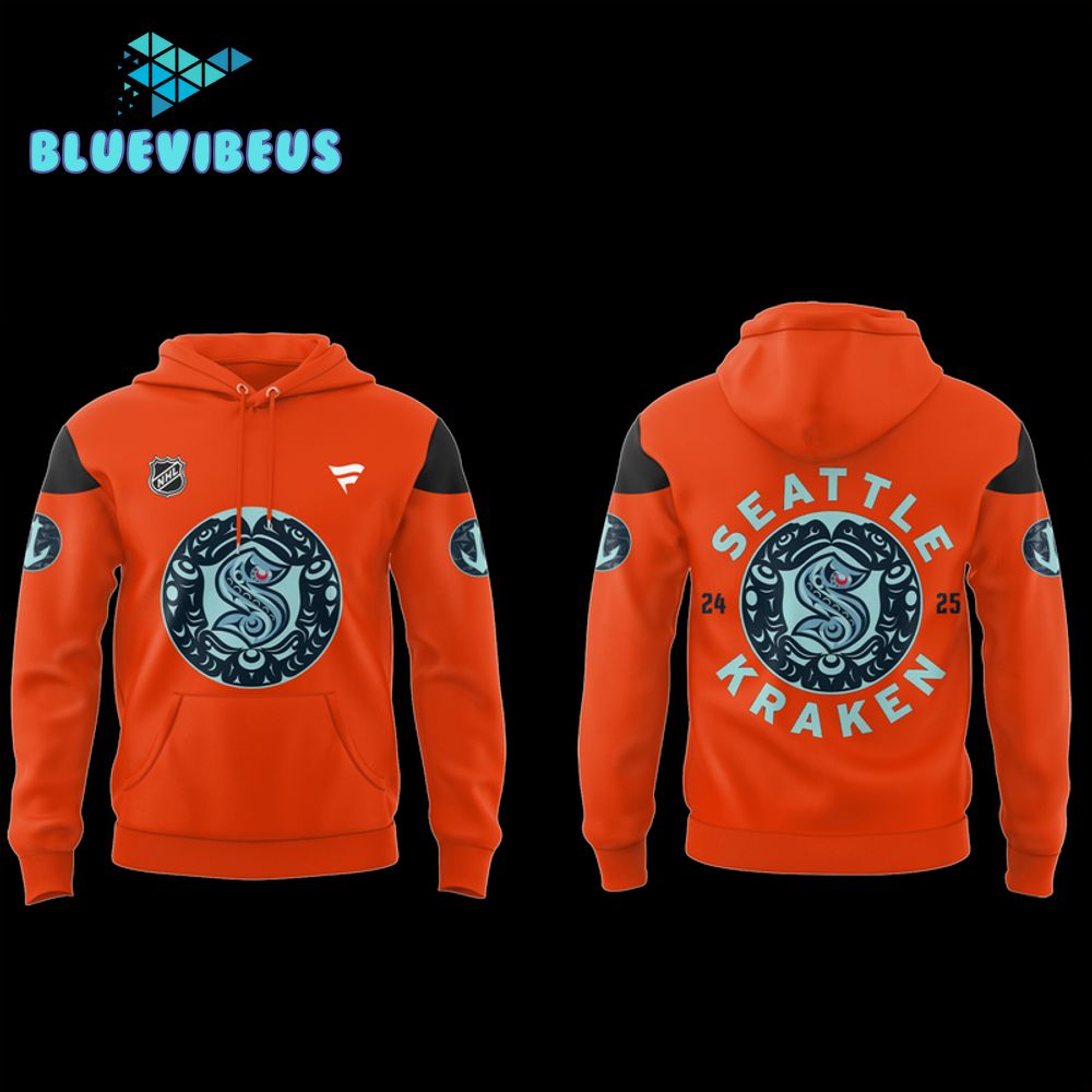 Seattle Kraken NHL Indigenous Peoples Orange Hoodie, Pants, Cap