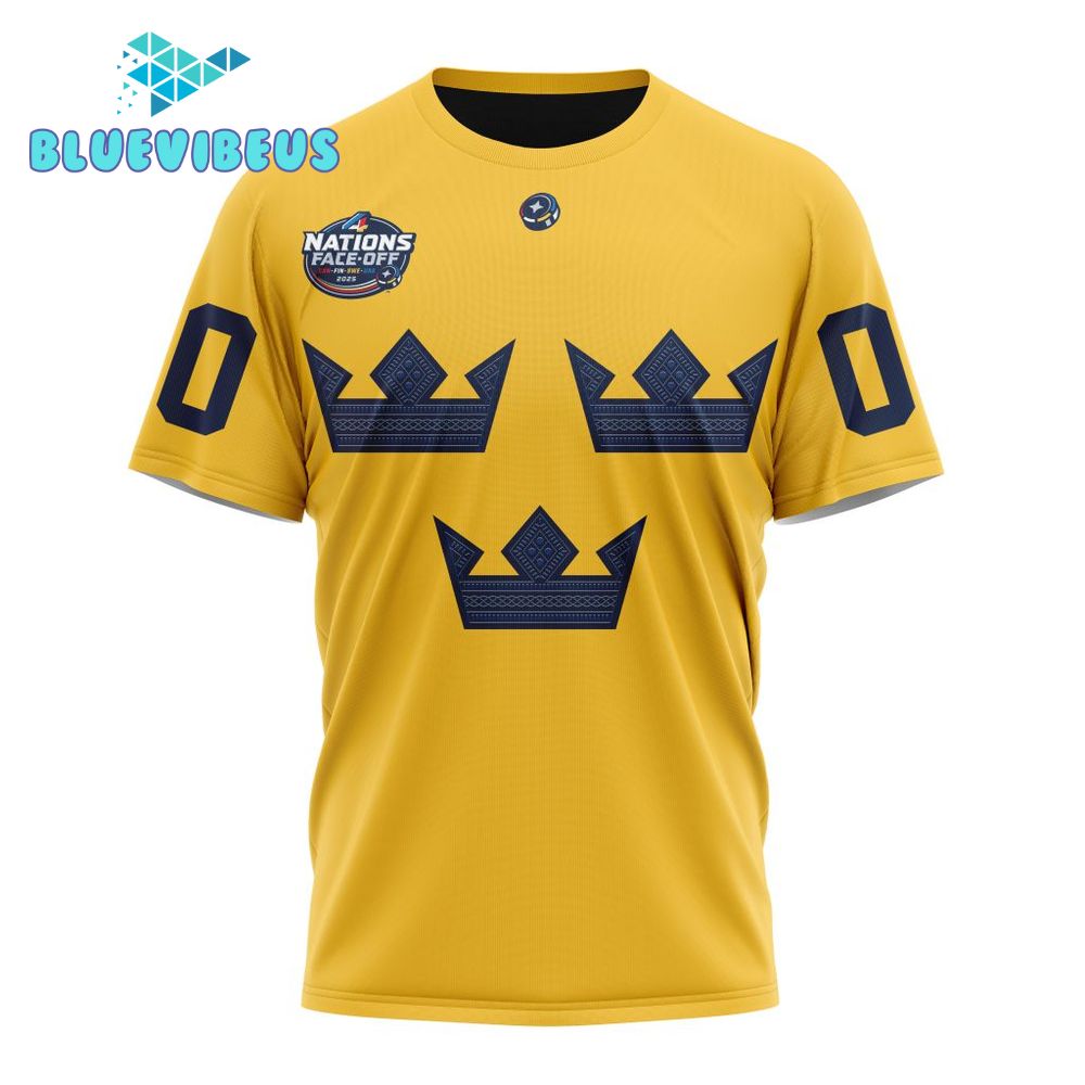 Sweden National Ice Hockey Team 4 Nations Face-Off 2025 Shirt