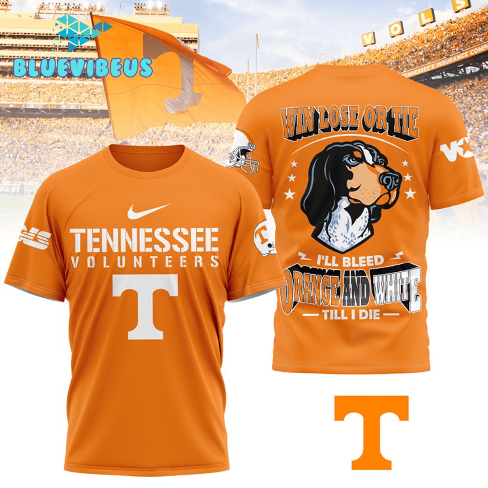 Tennessee Volunteers “Win Lose Or Tie” Orange And White Shirt