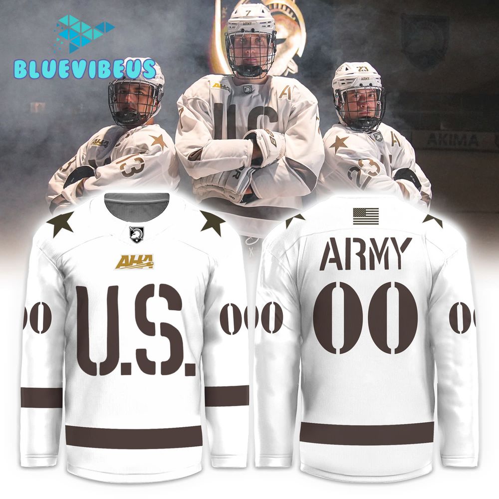 U.S Army Black Knights Replica White Hockey Jersey