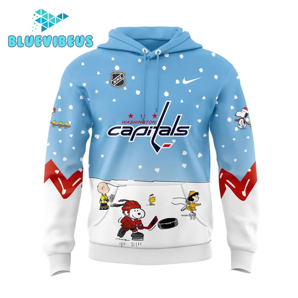 Washington Capitals Peanuts & Snoopy Nike Blue Hoodie, Pants, Cap