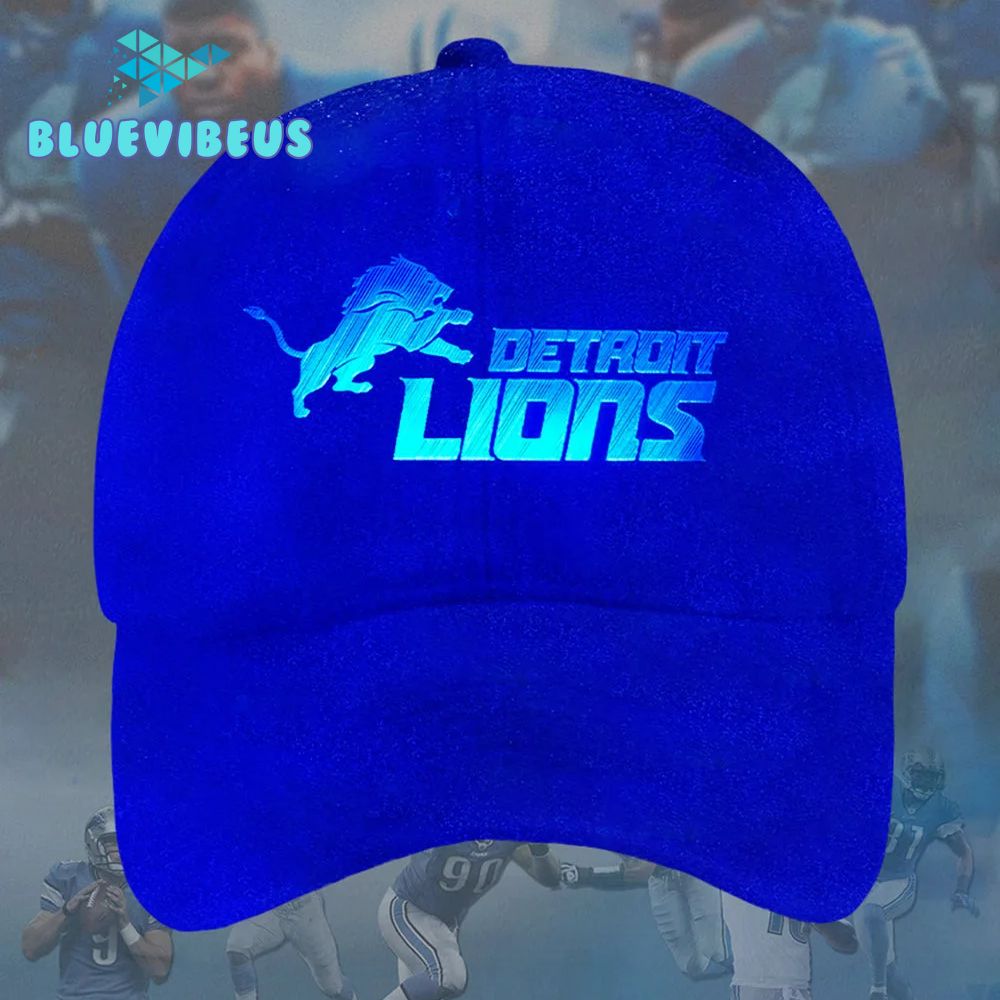 Detroit Lions Led Neon Blue Classic Cap