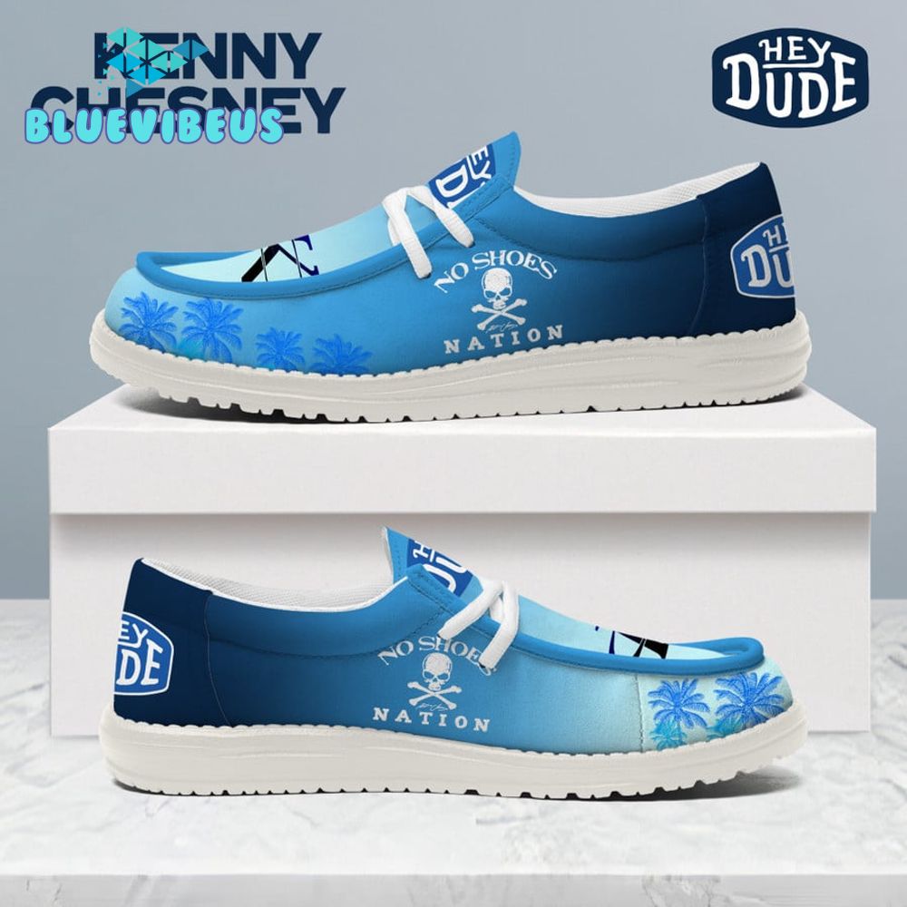 Kenny Chesney “No Shoes Nation” Blue Hey Dude Shoes