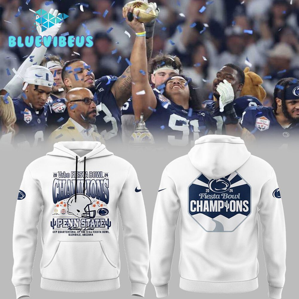 Penn State FIESTA BOWL CHAMPIONS Limited Edition White Hoodie