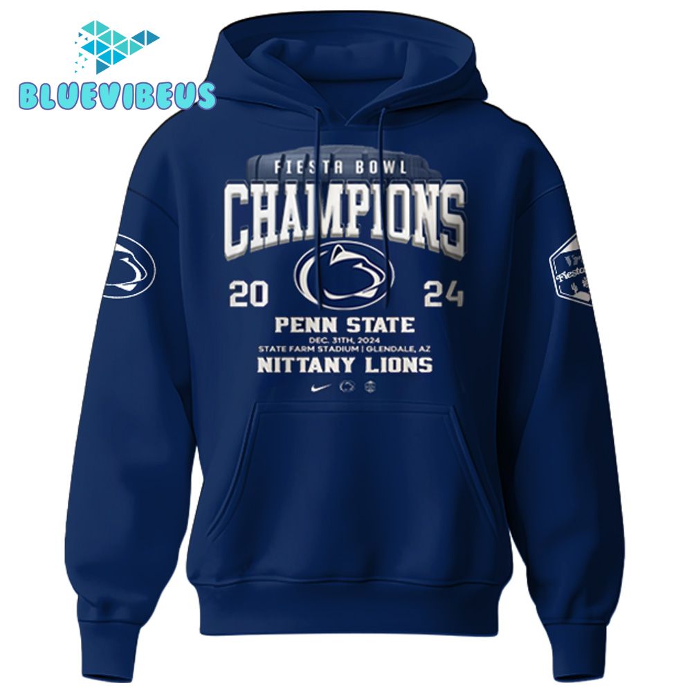 Penn State Nittany Lions NCAA Bowl Champions Blue Hoodie Set 2025