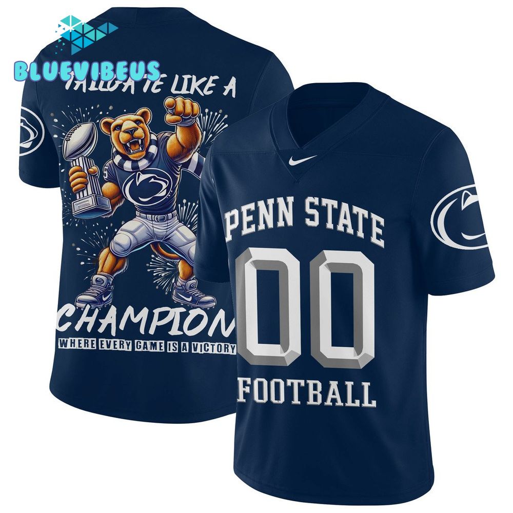 Penn State Nittany Lions Personalized Navy Football Jersey